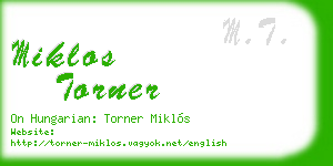 miklos torner business card