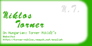 miklos torner business card